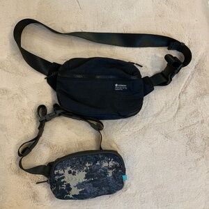 Lululemon Clean lines belt bag and mini psychedelic belt bag Black Active Travel